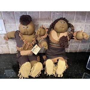 Vintage Xavier Roberts 1983 American Native Indian Cabbage Patch Soft Sculpture